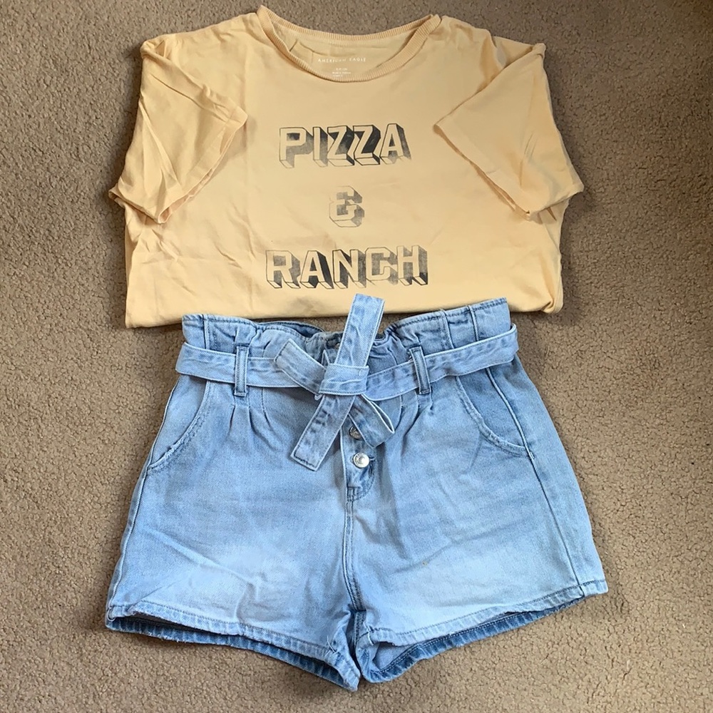 American Eagle Denim High Rise Shorts
